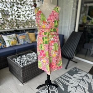 Bay Studio Pink and Green Sleeveless Sundress